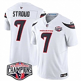Men's Houston Texans #7 C.J. Stroud White F.U.S.E. 2024 AFC South Division Champions Vapor Limited Stitched Jersey,baseball caps,new era cap wholesale,wholesale hats